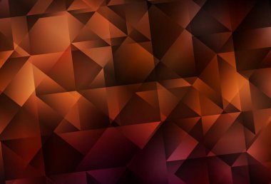 Koyu kırmızı vektör üçgen mozaik doku. Üçgenli renkli soyut çizimler. Broşürünüz için yepyeni bir tasarım..