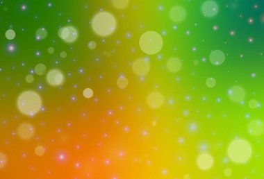 Açık yeşil, karnaval tarzında sarı vektör şablonu. Noel tarzında renkli bir tasarım ve eğilim. Okul ve dil bilgisi siteleri için desen.