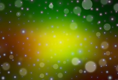 Koyu yeşil, karnaval tarzında sarı vektör şablonu. Noel tarzında renkli bir tasarım ve eğilim. Harfler ve tipografi için şablon.