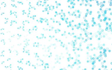 Lekeli hafif Mavili vektör arkaplanı. Soyut arka planda bulanık kabarcıklar ve renkli gradyan. Reklamlar, broşürler için desen.