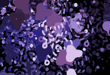 Rastgele şekilli koyu mor vektör deseni. Rastgele şekillerle soyut tarzda dekoratif tasarım. İşiniz için en iyi akıllı tasarım.