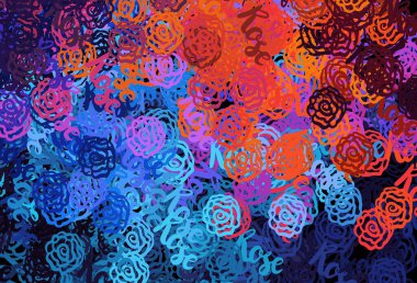 Açık mavi, soyut şekilli kırmızı vektör dokusu. Renkli rastgele şekillerle modern soyut illüstrasyon. Web siteniz için basit tasarım.