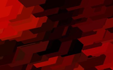 Koyu yeşil, kırmızı vektör dokusu ve renkli altıgenler. Altıgen tarzda ışıldayan soyut çizimler. Reklamınız için bir kalıp, kitapçıklar.