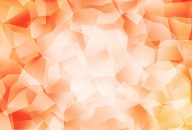 Açık Turuncu Vektör Parlak Üçgen Düzeni. Çokgen şekilli bir örnek. Pankartın için tamamen yeni bir şablon.