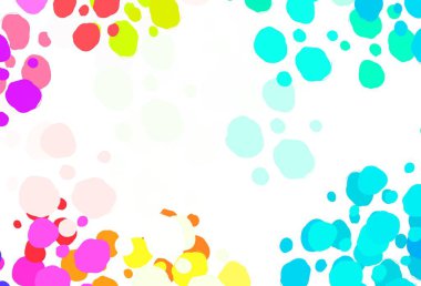 Açık yeşil, daireli kırmızı vektör şablonu. Doğa tarzında bulanık halkaları olan güzel renkli çizimler. Güzel web siteleri için desen.