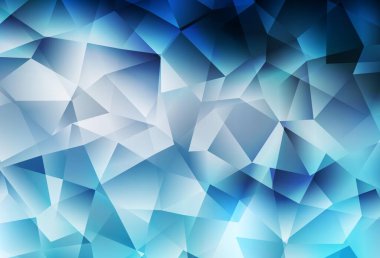 Açık BLUE vektörü soyut çokgen deseni. Soyut ve üçgenli renkli çizimler. Broşürünüz için yepyeni bir tasarım..