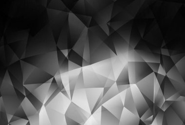 Koyu gri vektör çokgen çizimi. Üçgenli modern soyut çizim. İşiniz için yepyeni bir tasarım..