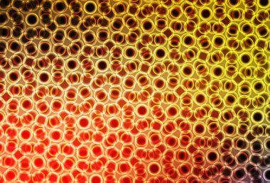 Açık Kırmızı, baloncuklu sarı vektör arkaplan. Renkli su damlaları olan modern soyut çizimler. Marka kitabınız için yeni şablon.