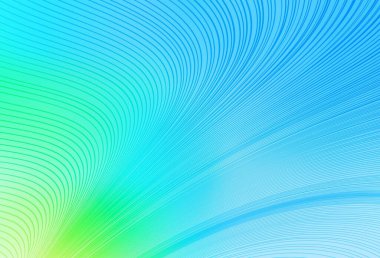 Açık mavi, çizgili yeşil vektör düzeni. Basit bir şekilde yepyeni renkli bir tasvir. Marka kitabı için şık bir desen.