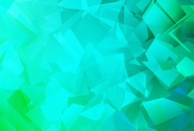 Açık yeşil vektör çokgen arka plan. Çokgen soyut çizim ve gradyan. İşiniz için yepyeni bir tasarım..