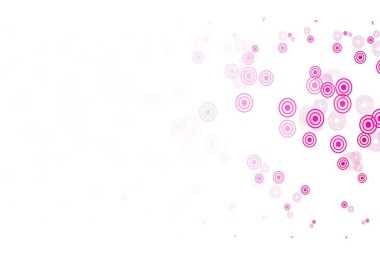 Noktalı açık pembe vektör arkaplanı. Renkli su damlaları olan modern soyut çizimler. İş ilanınız için tasarım.