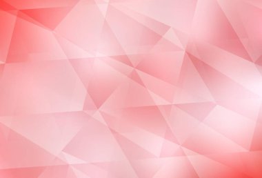 Açık kırmızı vektör düşük poli düzeni. Zarif üçgenleri olan soyut çizimler. İşiniz için yepyeni bir tasarım..