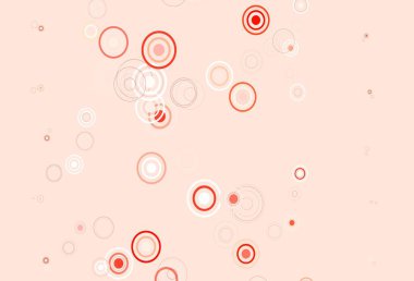 Dairesel şekilli hafif turuncu vektör düzeni. Doğa tarzında renkli baloncuklu soyut illüstrasyon. Poster ve web siteleri için tasarım.