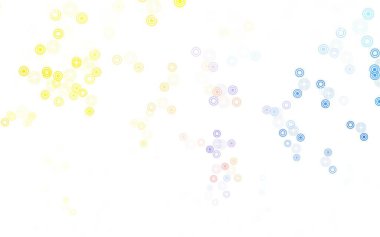 Dairesel şekilli açık kahverengi vektör düzeni. Soyut arka planda bulanık kabarcıklar ve renkli gradyan. Marka kitabınız için yeni şablon.