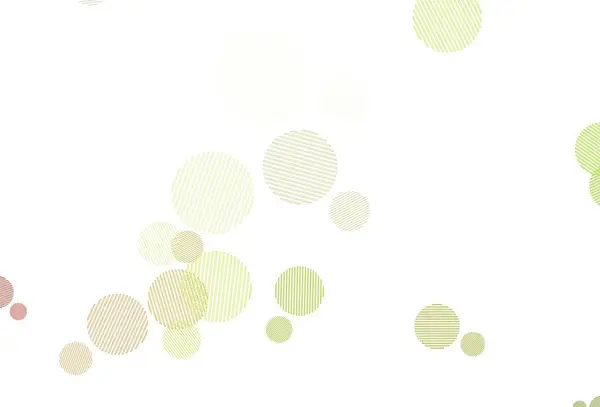 Modèle Vectoriel Vert Clair Rouge Avec Des Cercles Illustration Abstraite — Image vectorielle