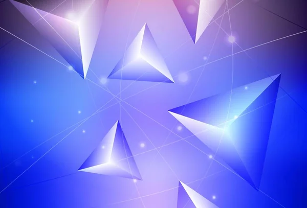 Rosa Oscuro Vector Azul Brillante Diseño Triangular Elegante Ilustración Poligonal — Vector de stock