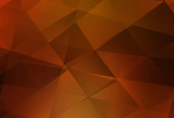 Sötét Narancs Vektor Elvont Mozaik Háttér Poligonális Absztrakt Illusztráció Gradienssel — Stock Vector