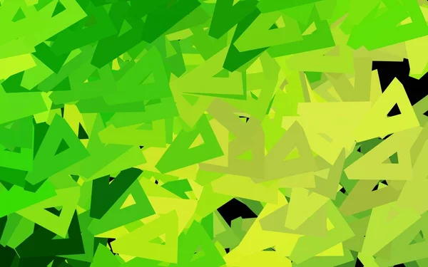 Tmavě Zelená Žlutý Vektorový Vzor Polygonálním Stylem Třpytivé Abstraktní Ilustrace — Stockový vektor