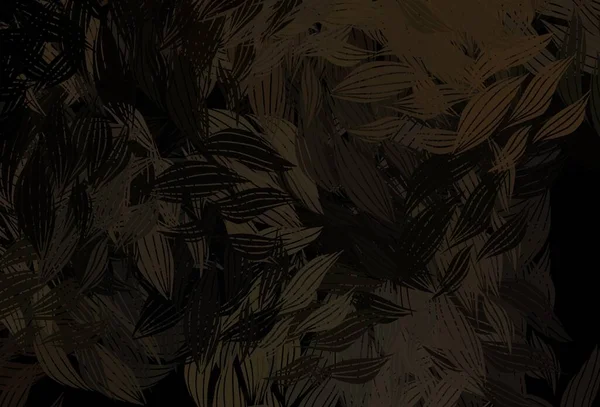 Σκούρο Γκρι Διάνυσμα Doodle Φόντο Φύλλα Δημιουργική Απεικόνιση Θολή Τεχνοτροπία — Διανυσματικό Αρχείο