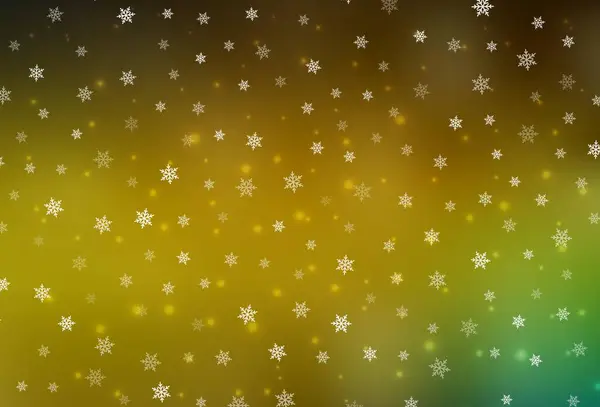 深绿色 黄色矢量模板在嘉年华风格 一个带有渐变圣诞元素的智能示例 语法网站的模式 — 图库矢量图片