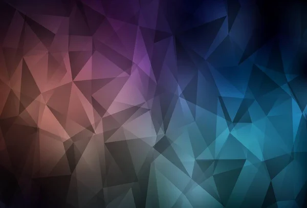Modèle Polygonal Abstrait Vecteur Bleu Foncé Rouge Illustration Polygonale Brillante — Image vectorielle