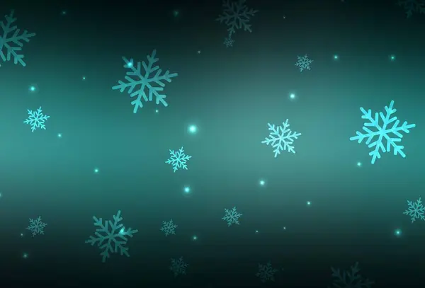 Dunkelgrünes Vektormuster Weihnachtlichen Stil Ein Farbenfrohes Design Weihnachtlichen Stil Mit — Stockvektor