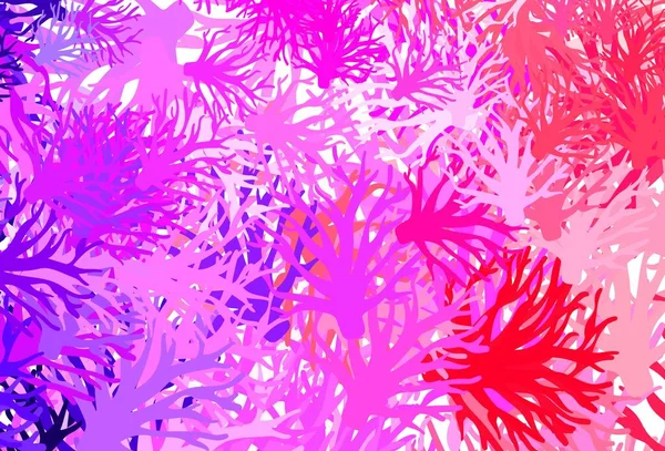 Светло Фиолетовый Розовый Вектор Ветвями Элегантная Яркая Иллюстрация Листьями Ветвями — стоковый вектор