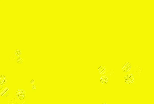 Verde Claro Modelo Vetor Amarelo Com Círculos Ilustração Abstrata Com —  Vetores de Stock