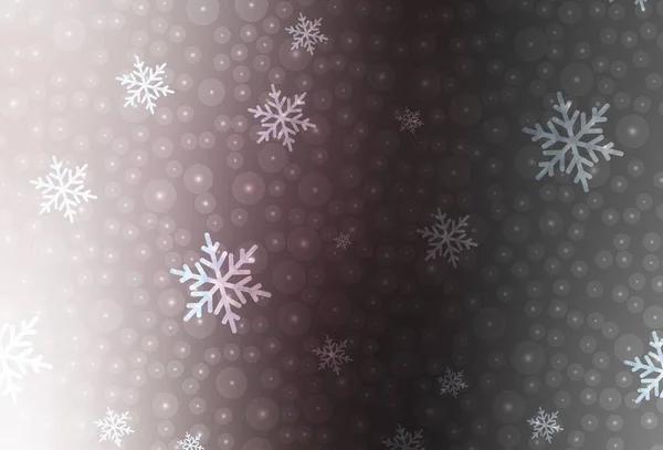 圣诞节风格的浅灰矢量背景 五彩缤纷的图画与雪和新年的圣诞球 升入大学的聪明设计 — 图库矢量图片