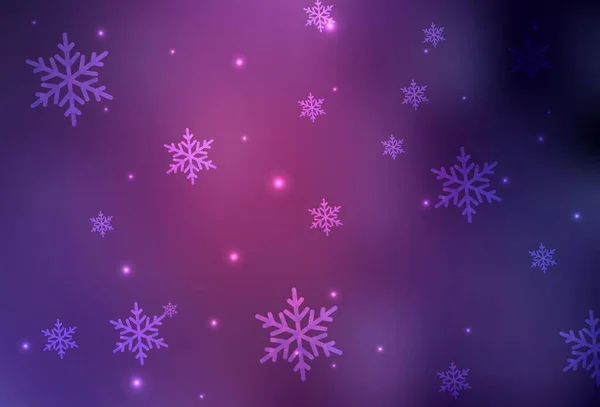 Темно Фіолетове Рожеве Векторне Компонування Новорічному Стилі Барвистий Дизайн Різдвяному — стоковий вектор