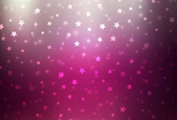 Dunkelrosa Vektormuster Mit Weihnachtlichen Schneeflocken Sternen Gradient Bunte Illustration Mit — Stockvektor