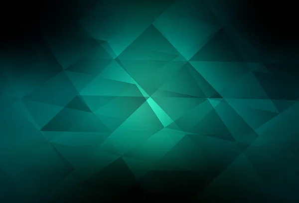 Azul Escuro Textura Triângulos Gradiente Vetorial Verde Uma Amostra Com —  Vetores de Stock