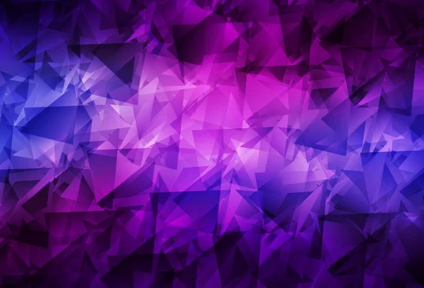 Hellviolette Rosa Vektorpolygon Abstrakten Hintergrund Leuchtend Bunte Illustration Mit Dreiecken — Stockvektor