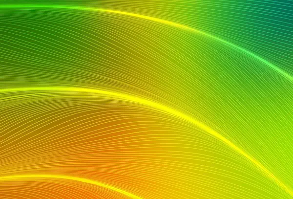 Светло Зеленый Желтый Вектор Искушают Изогнутыми Линиями Блестящие Абстрактные Иллюстрации — стоковый вектор