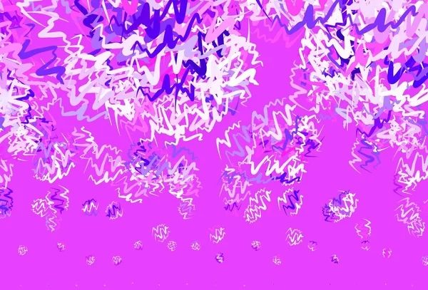 Светло Фиолетовый Розовый Векторный Фон Изогнутыми Линиями Совершенно Новая Красочная — стоковый вектор