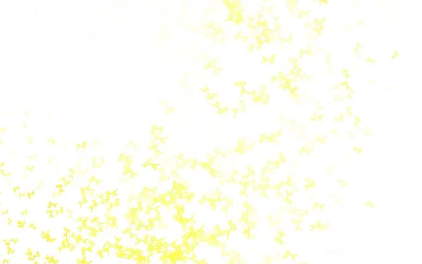 Açık Sarı Vektör Dallı Karalama Dokusu Yaprakları Karalama Tarzında Renkli — Stok Vektör