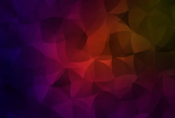 Dunkelgrüner Roter Vektor Abstrakter Mosaikhintergrund Polygonale Abstrakte Illustration Mit Farbverlauf — Stockvektor