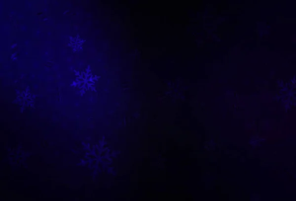 Dark Blue Vektorschablone Karnevalsstil Bunte Illustration Mit Schnee Und Neujahrskugeln — Stockvektor