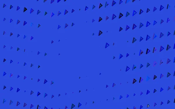 ダークピンク 線で青のベクトル背景 三角形 抽象的な背景にカラフルなグラデーションで三角形 壁紙のためのエレガントなデザイン — ストックベクタ