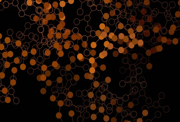 Темно Оранжевый Вектор Сетью Искусственного Интеллекта Цветная Структура Градиентными Линиями — стоковый вектор