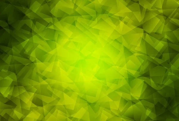Verde Chiaro Vettore Giallo Sfondo Mosaico Astratto Illustrazione Colori Completamente — Vettoriale Stock