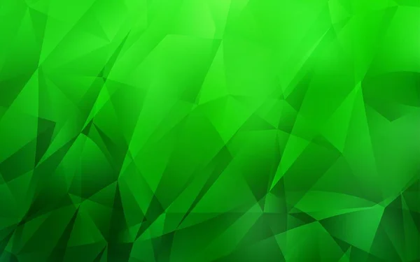 Luz Verde Vector Triángulo Textura Del Mosaico Ilustración Creativa Estilo — Vector de stock