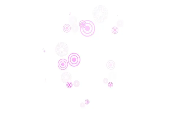 Světle Růžový Vektorový Vzor Kuličkami Ilustrace Množinou Zářících Barevných Abstraktních — Stockový vektor