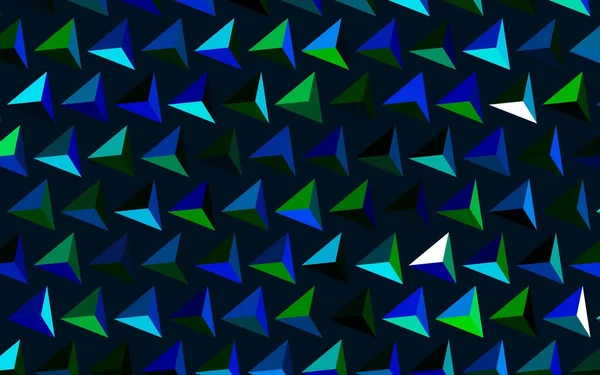 Mörkblå Grön Vektor Layout Med Linjer Trianglar Abstrakt Lutning Illustration — Stock vektor