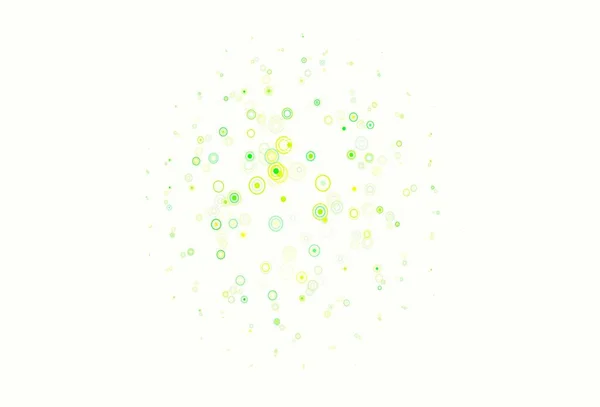 Light Green Yellow Vector Texture Disks Beautiful Colored Illustration Blurred — Stock Vector