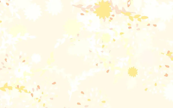 花とライトオレンジベクトルドアパターンカラフルな抽象的なドアの花のイラスト 子供向けのカラフルなパターン — ストックベクタ