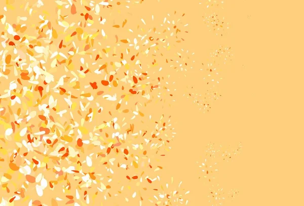 Light Orange Vector Natural Pattern Leaves New Colorful Illustration Doodle — Stock Vector