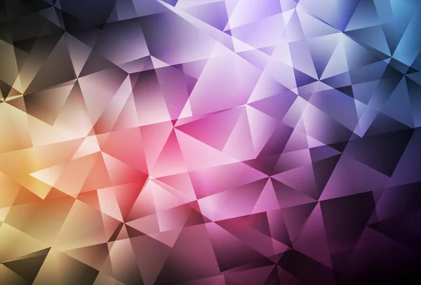 ダークピンク イエローベクトル抽象モザイク背景 エレガントな三角形で抽象的なイラストをキラキラ ブランドブックの背景のパターン — ストックベクタ