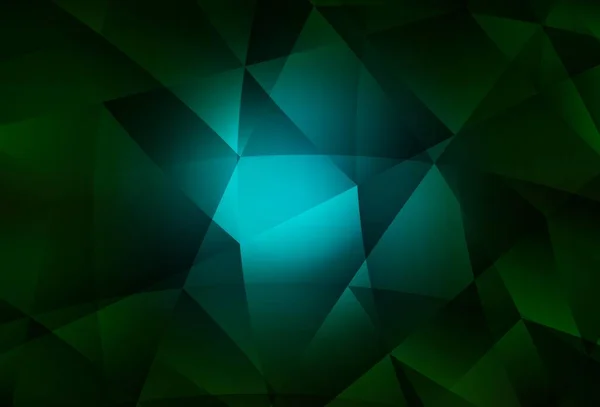 Vecteur Vert Foncé Basse Disposition Poly Illustration Polygonale Brillante Composée — Image vectorielle