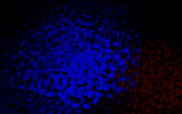 Bleu Foncé Fond Vectoriel Rouge Avec Des Formes Memphis Illustration — Image vectorielle